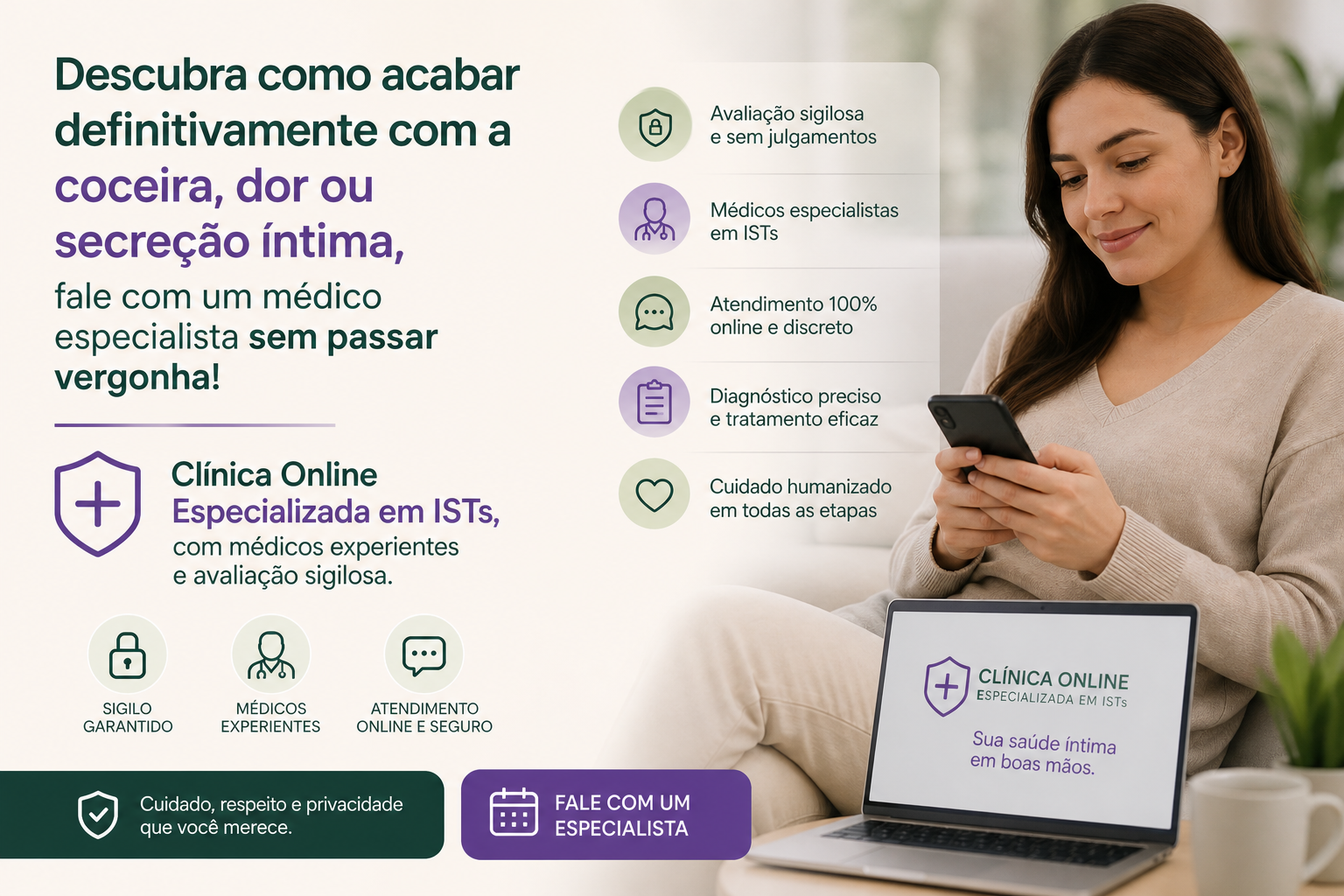 Esses são os 3 passos rápidos para resolver sua dúvida ou iniciar seu tratamento